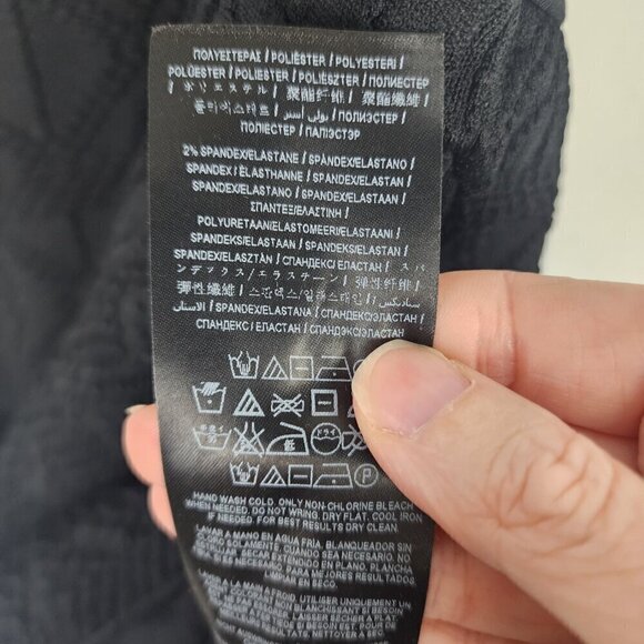 Guess Ponte Knit Peplum Open Back Blouse S - Picture 5 of 7